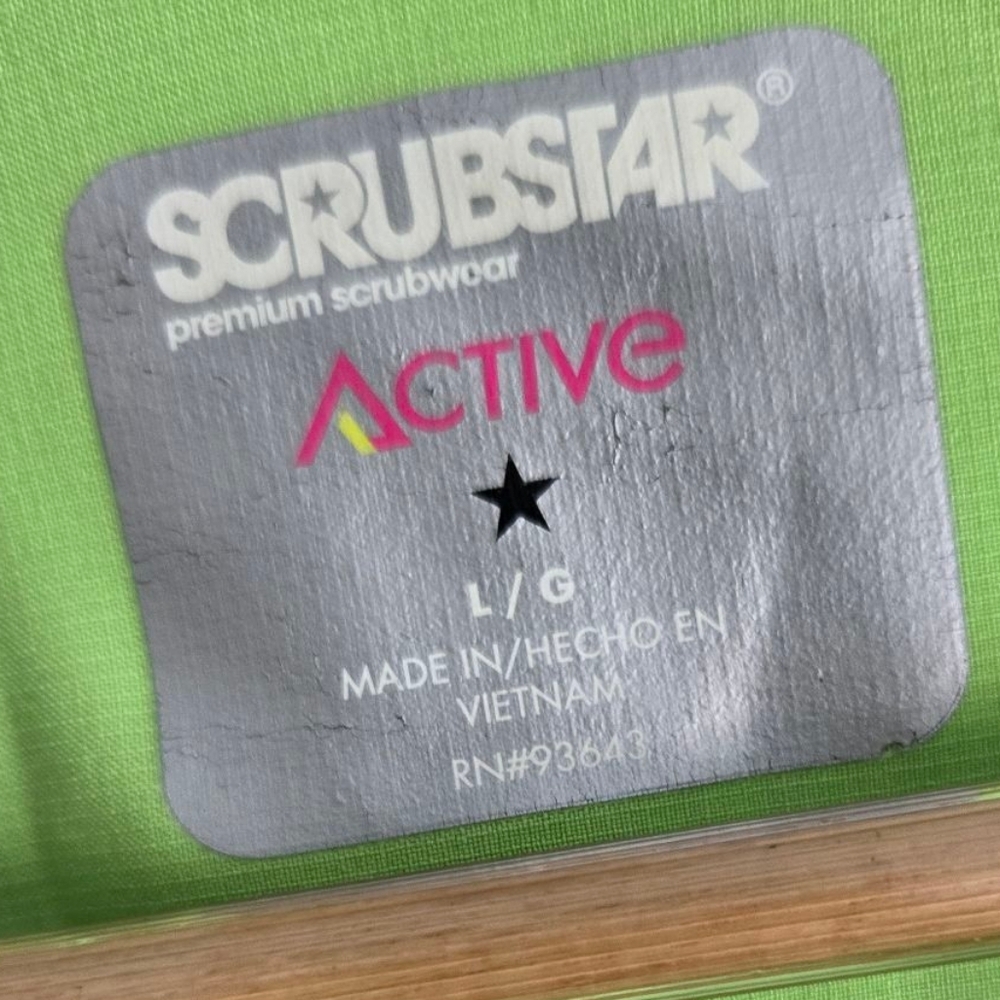 Scrubstar Green Scrub Top Size Large - Picture 3 of 3